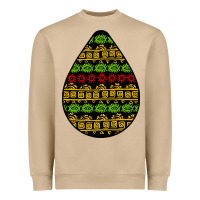 Mushroom african masks teardrop Heavyweight Sweatshirt - BundleAndBundleShop