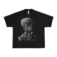 Black Vincent Van Gogh Skull of a SkeletonVintage Halloween Skull Urban Heavy Tee - minhPixels