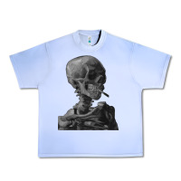 Grape Ice Vincent Van Gogh Skull of a SkeletonVintage Halloween Skull Urban Heavy Tee - minhPixels