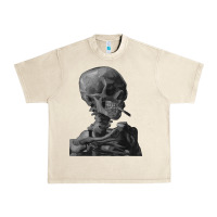Sandshell Vincent Van Gogh Skull of a SkeletonVintage Halloween Skull Urban Heavy Tee - minhPixels
