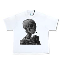 White Vincent Van Gogh Skull of a SkeletonVintage Halloween Skull Urban Heavy Tee - minhPixels