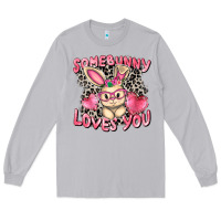 Moon Dust Somebunny loves you Easter Day Long Sleeve Tee - CowGirlArtShop