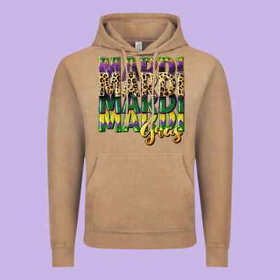 Mardi Gras Vintage Hoodie Designed By Cowgirlartshop
