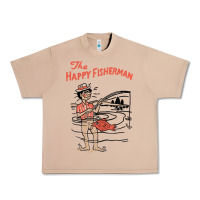 Burro Vintage The Happy Fisherman 2022 Fishing Mens Kids Urban Heavy Tee - minhPixels