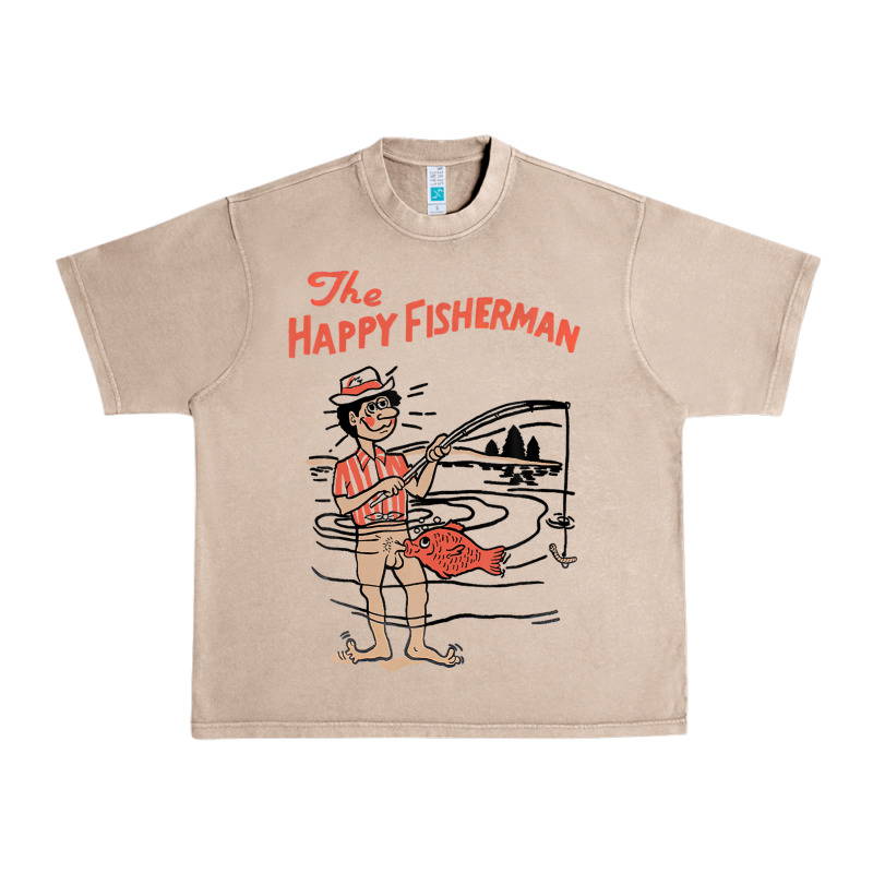 Vintage The Happy Fisherman 2022 Fishing Mens Kids Urban Heavy Tee by minhPixels | Teevron