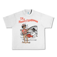 Lunar Rock Vintage The Happy Fisherman 2022 Fishing Mens Kids Urban Heavy Tee - minhPixels