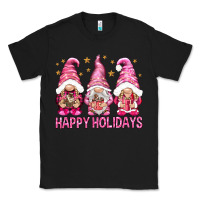 Black Happy holidays with gnomes Classic Tee - NancyCooperArtShop