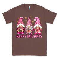 Chestnut Happy holidays with gnomes Classic Tee - NancyCooperArtShop