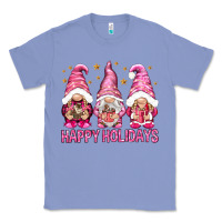Colony Blue Happy holidays with gnomes Classic Tee - NancyCooperArtShop