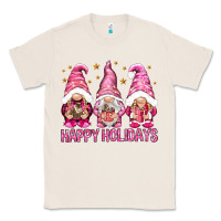 Natural Happy holidays with gnomes Classic Tee - NancyCooperArtShop