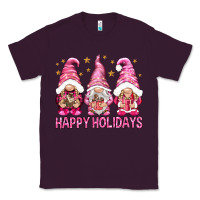 Plum Happy holidays with gnomes Classic Tee - NancyCooperArtShop