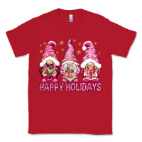 Red Happy holidays with gnomes Classic Tee - NancyCooperArtShop
