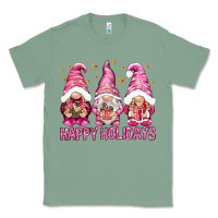 Sage Happy holidays with gnomes Classic Tee - NancyCooperArtShop
