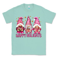 Seafoam Happy holidays with gnomes Classic Tee - NancyCooperArtShop
