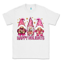 White Happy holidays with gnomes Classic Tee - NancyCooperArtShop