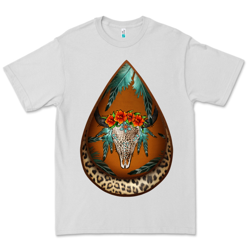 Leopard Bullskull Teardrop Earrings Premium Tee by Jasminsmagicworld | Teevron