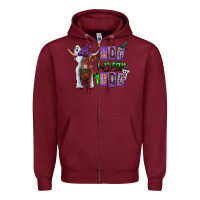 Burgundy Moo I Mean Boo Zipper Hoodie - CowhideDigitalArt