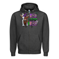 Charcoal Heather Moo I Mean Boo Zipper Hoodie - CowhideDigitalArt