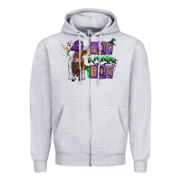 Heather Grey Moo I Mean Boo Zipper Hoodie - CowhideDigitalArt