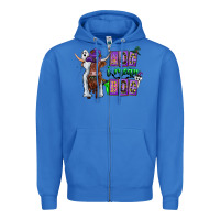 True Royal Moo I Mean Boo Zipper Hoodie - CowhideDigitalArt