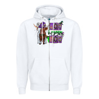 White Moo I Mean Boo Zipper Hoodie - CowhideDigitalArt