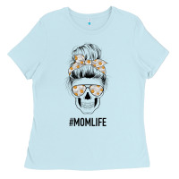 Baby Blue Daisy Mom Skull Ladies Tee - Bettercallsaul