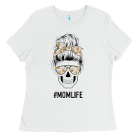 White Daisy Mom Skull Ladies Tee - Bettercallsaul