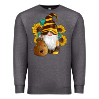 Charcoal Heather western bee gnomes beehive honey sunflowers gemstone Premium Sweatshirt - Artiststas