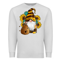 Dove Grey western bee gnomes beehive honey sunflowers gemstone Premium Sweatshirt - Artiststas