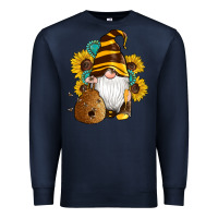 Navy western bee gnomes beehive honey sunflowers gemstone Premium Sweatshirt - Artiststas