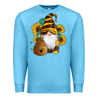 Ocean Blue western bee gnomes beehive honey sunflowers gemstone Premium Sweatshirt - Artiststas