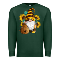 Sports Green western bee gnomes beehive honey sunflowers gemstone Premium Sweatshirt - Artiststas
