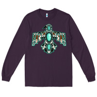 Plum cowhide turquoise thunderbird Long Sleeve Tee - Jasminsmagicworld