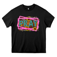 Black Western Pray Religious Heavy Core Tee - LillyAllenDesigns