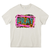 Cream Western Pray Religious Heavy Core Tee - LillyAllenDesigns