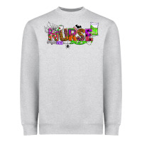 Heather Grey halloween nurse Heavyweight Sweatshirt - BundleAndBundleShop