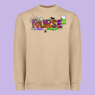 Halloween Nurse Heavyweight Sweatshirt Designed By Bundleandbundleshop