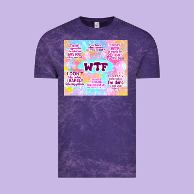 Sarcastic Wtf Vintage Tee Designed By Tumblerdesignbyshophia