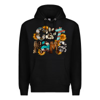Black Cat  Mama Premium Hoodie - FaDigitalArtStudio