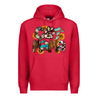 Cardinal Cat  Mama Premium Hoodie - FaDigitalArtStudio