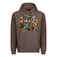 Coffee Cat  Mama Premium Hoodie - FaDigitalArtStudio