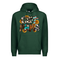 Sports Green Cat  Mama Premium Hoodie - FaDigitalArtStudio