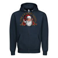 Navy i love a man with a bearo Zipper Hoodie - CowhideDigitalArt