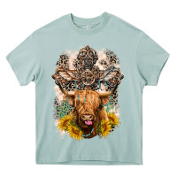 Arona Western Heifer Cow with crosses Heavy Core Tee - LillyAllenDesigns
