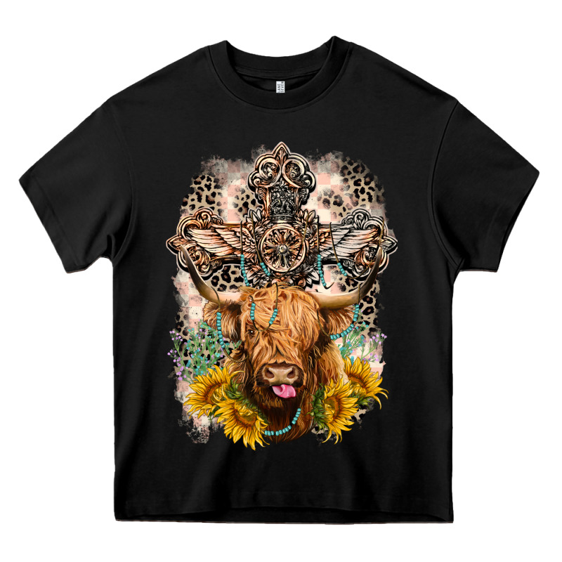 Western Heifer Cow With Crosses Heavy Core Tee by LillyAllenDesigns | Teevron