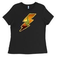 Black Cactus Sunset Lightning Ladies Tee - Bettercallsaul