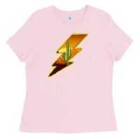 Bubblegum Pink Cactus Sunset Lightning Ladies Tee - Bettercallsaul
