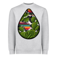 Heather Grey mexican teardrop  5 Heavyweight Sweatshirt - BundleAndBundleShop