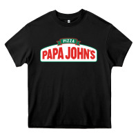 Black product pizza papa jhons Heavy Core Tee - minhPixels