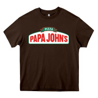 Chocolate Brown product pizza papa jhons Heavy Core Tee - minhPixels